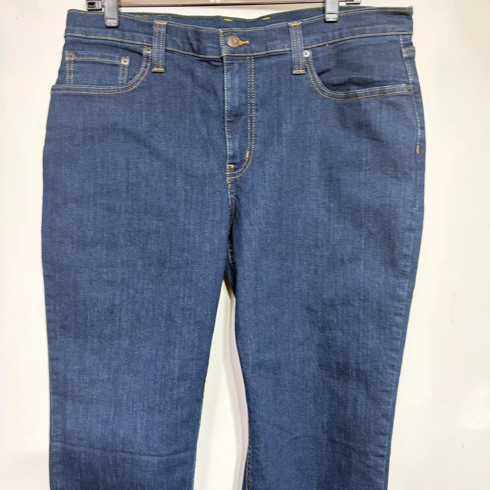 LL Bean BeanFlex Standard Athletic Jeans 36x29 Dark Wash CoolMax Stretch 507485